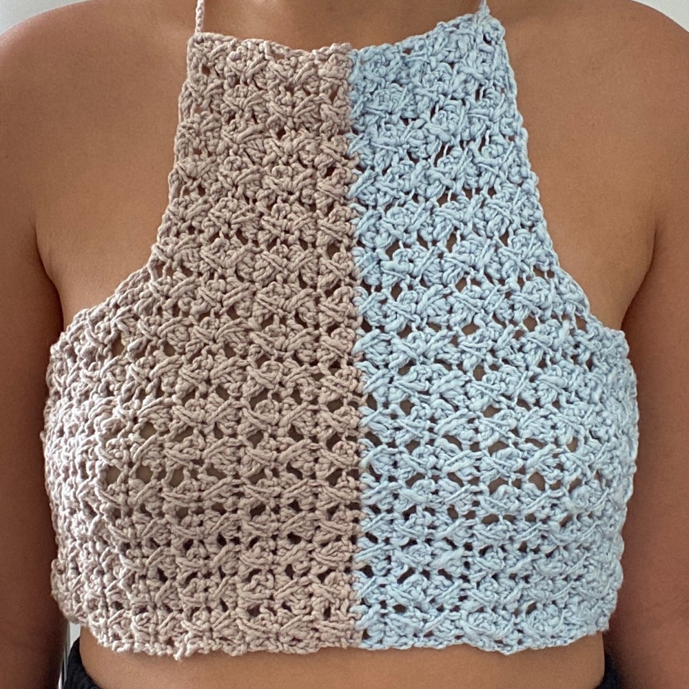 Handmade One of a Kind Crochet Wrap Top